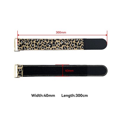 RJXHOBBY 2PCS 40mm Battery Strap Leopard Pattern Zinc Alloy Seamless Buckle 300–1000m