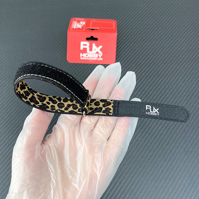 RJXHOBBY 2PCS 20mm Battery Strap Leopard Pattern Zinc Alloy Seamless Buckle 200–1000m