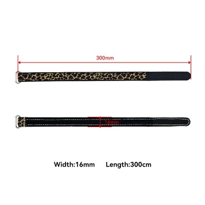 RJXHOBBY 2PCS 16mm Battery Strap Leopard Pattern Zinc Alloy Seamless Buckle 150–1000m