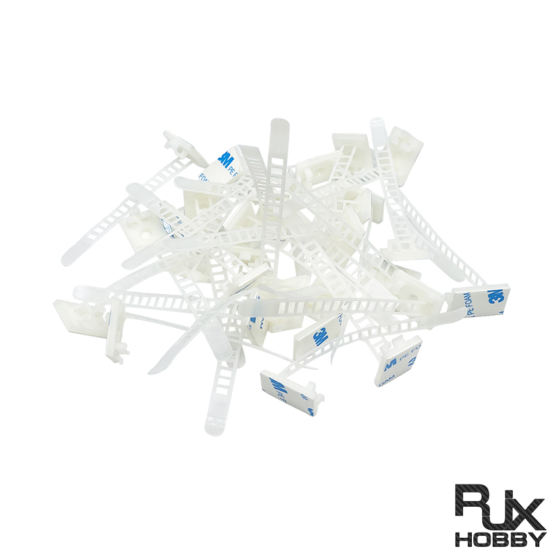 RJX 100pcs 25x18x8mm / 30x21x12mm Adhesive Tie Mounts