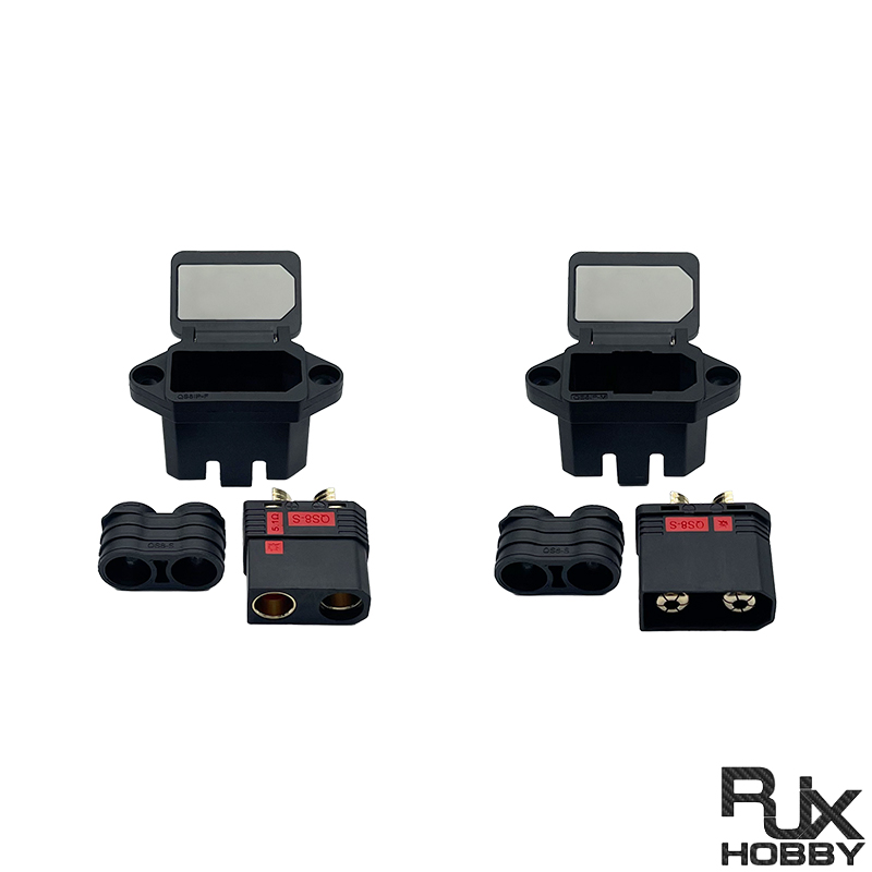 RJX Anti-sparking QS8 Battery Conenctor Strap Fixed Bracket Male Female Charging Port Seat Modified Electric Scooter Charger Plug
