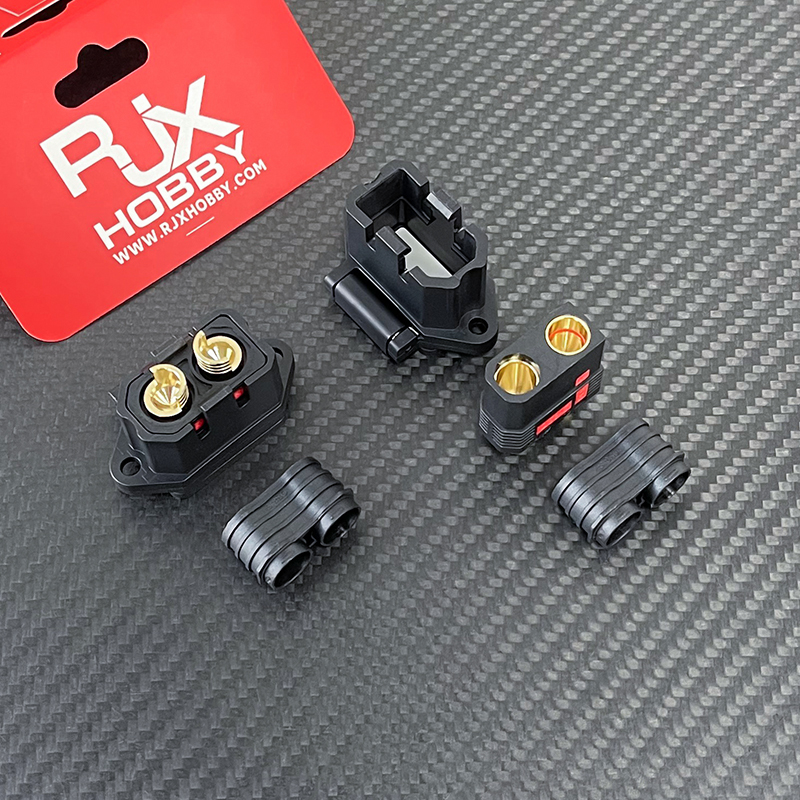 RJX Anti-sparking QS8 Battery Conenctor Strap Fixed Bracket Male Female Charging Port Seat Modified Electric Scooter Charger Plug