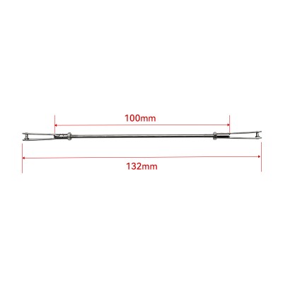 RJX 20pcs M2 Clevis Thread M2 Push Rod Stainless Steel Pull Rod Connecting Rod 