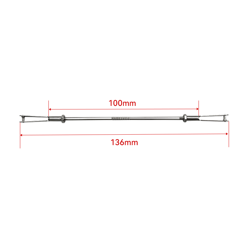 RJX 20pcs M2.5 Clevis Thread M2.5 Push Rod Stainless Steel Pull Rod Connecting Rod