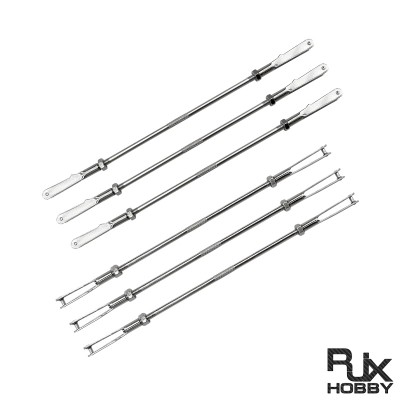 RJX 20pcs M3 Clevis Thread M3 Push Rod Stainless Steel Pull Rod Connecting Rod