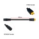 RJX 1pcs XT30UD Injection Molded Female to DC5525 Female Connector 15A 16AWG 500mm 