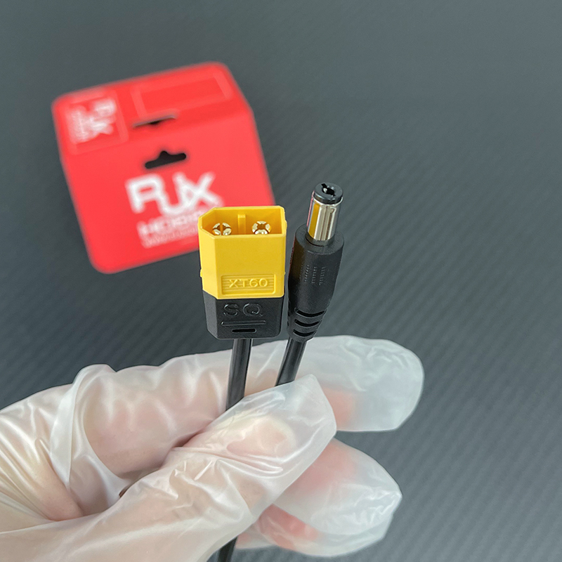 RJXHOBBY 1pcs DC5.5*2.1 Male to XT60 Male  DC5521 Rubber Power Cable