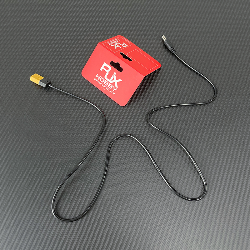 RJXHOBBY 1pcs DC5.5*2.1 Male to XT60 Male  DC5521 Rubber Power Cable