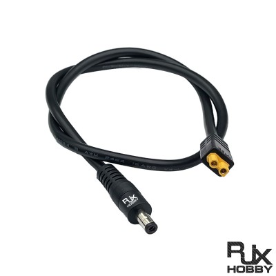 RJX 1pcs XT30UD Injection Molded Female to DC5525 Male Connector 15A 16AWG 500mm 