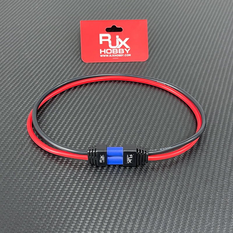 RJX 1pcs EC5 Male to EC5 Female Connector with SecureGrip Cover 10AWG Flexible Silicone Rubber Wire DC Power Cable