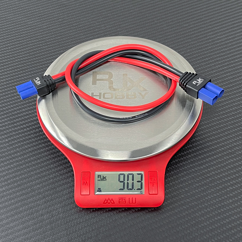 RJX 1pcs EC5 Male to EC5 Female Connector with SecureGrip Cover 10AWG Flexible Silicone Rubber Wire DC Power Cable