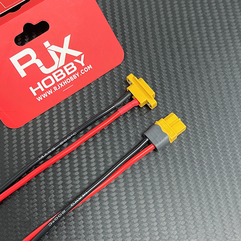RJXHOBBY 1pcs XT60H Female to XT60E Male 14AWG Silicone Wire Cable