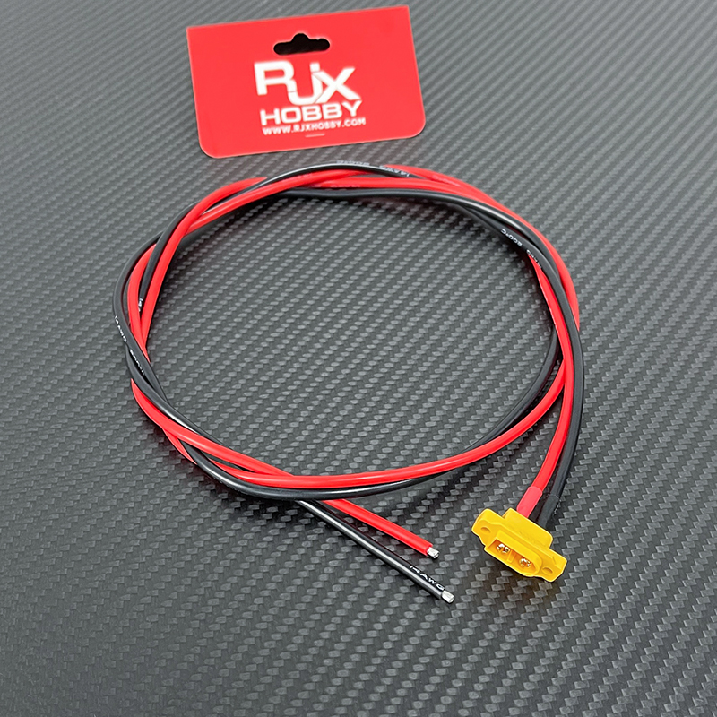 RJXHOBBY 1pcs XT60E Male Connector with 14AWG Silicone Wire Cable for RC Drone