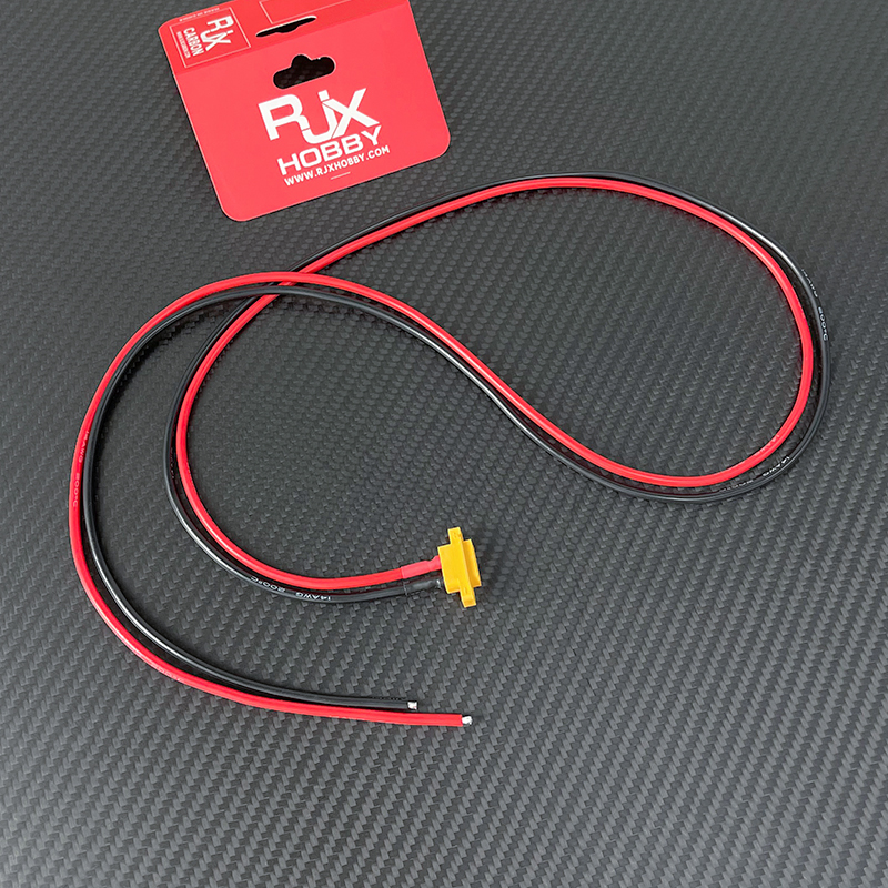 RJXHOBBY 1pcs XT60E Male Connector with 14AWG Silicone Wire Cable for RC Drone