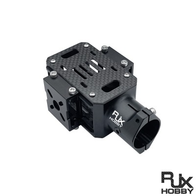 RJX 1pcs X8 Upper and lower Aluminum motor base with carbon sheet for 25mm Carbon Tube