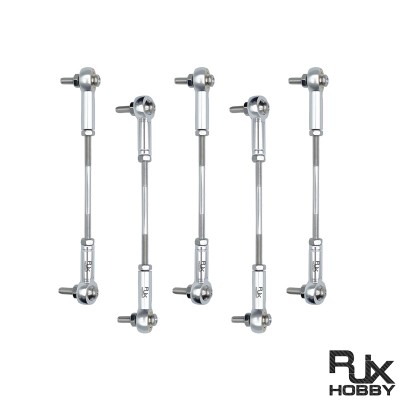 RJX 5pcs M3 Aluminum Positive and Negative Thread Ball Head Tie Rod End Joint 