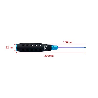 RJX 4Pcs HSS Titanized Hex Screwdriver 1.5 2.0 2.5 3.0mm High-Strength Insulated Anti-Slip Rubber Handle