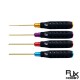 RJX 4Pcs HSS Titanized Hex Screwdriver 1.5 2.0 2.5 3.0mm High-Strength Insulated Anti-Slip Rubber Handle