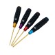 RJX 4Pcs HSS Titanized Hex Screwdriver 1.5 2.0 2.5 3.0mm High-Strength Insulated Anti-Slip Rubber Handle