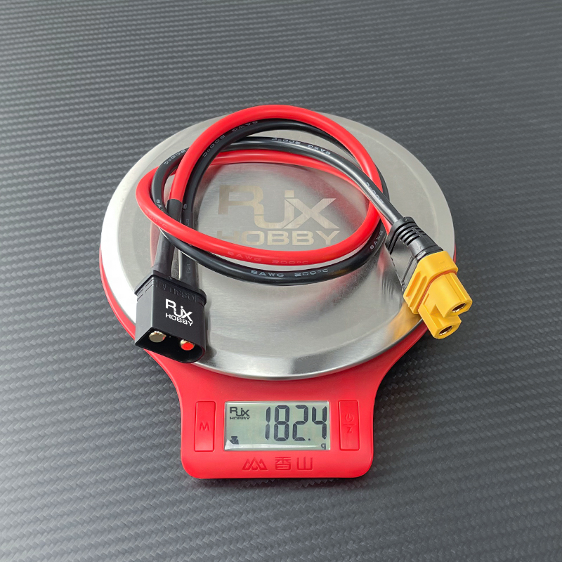 RJXHOBBY 1pcs QS8U Male to AS150U Female 8AWG Conversion Line for RC Agriculture UAV Lipo Battery ESC Balance Charger