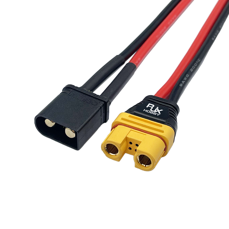 RJXHOBBY 1pcs QS8U Male to AS150U Female 8AWG Conversion Line for RC Agriculture UAV Lipo Battery ESC Balance Charger