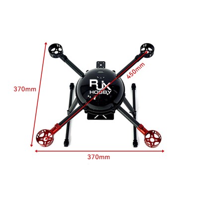RJX 450B 4-Axis Carbon Fiber Quadcopter Frame  Kit with Motor Mounts ﻿