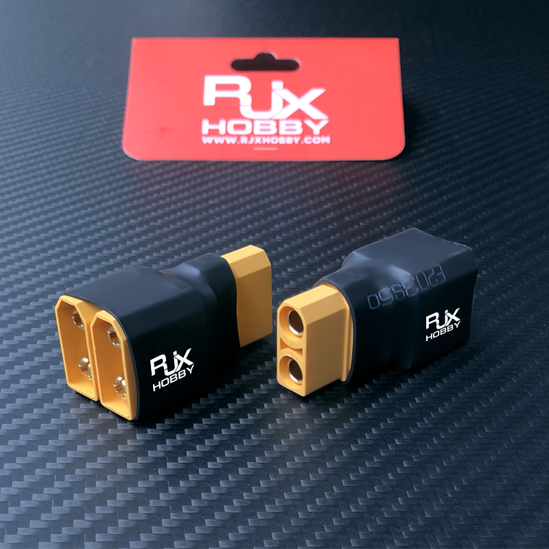 RJXHOBBY 1Pcs 2 XT90 male to XT90 female No wires in parallel connection harnesses Parallel Battery Connector Adapter
