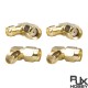 RJXHOBBY RPSMA /Female to RPSMA/Male Right Angle 90-Degree Adapter Gold Plated Contactor Pack of 4PCS