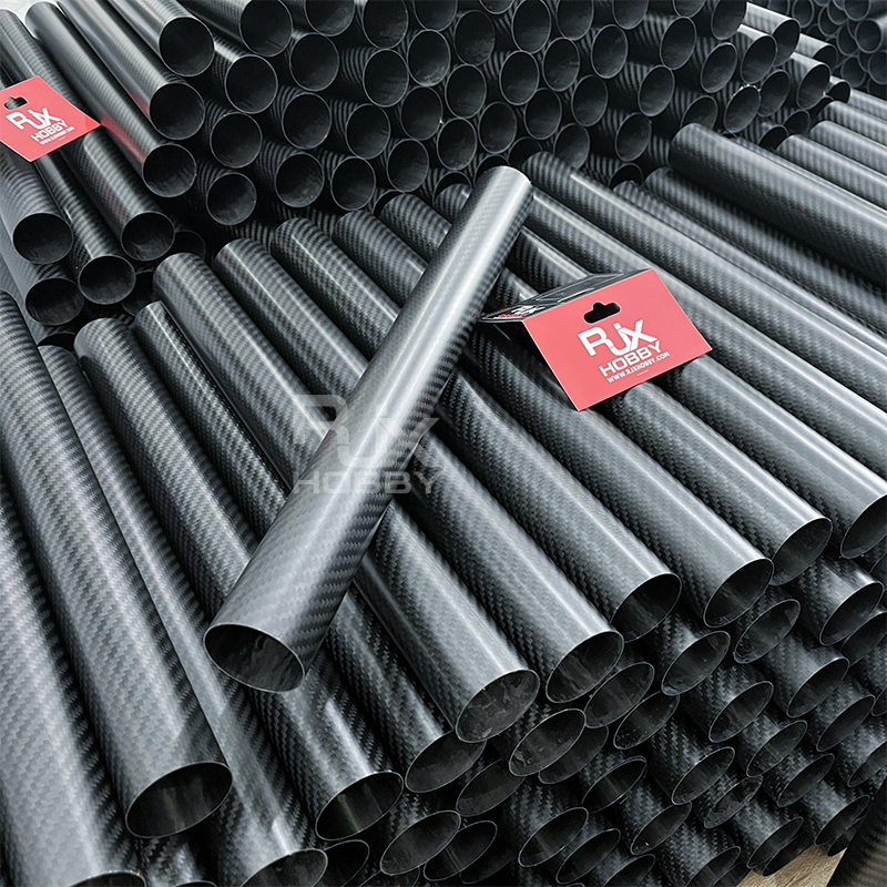RJXHOBBY 3K Carbon Fiber Round Tube 1000mm (OD:31-40mm)