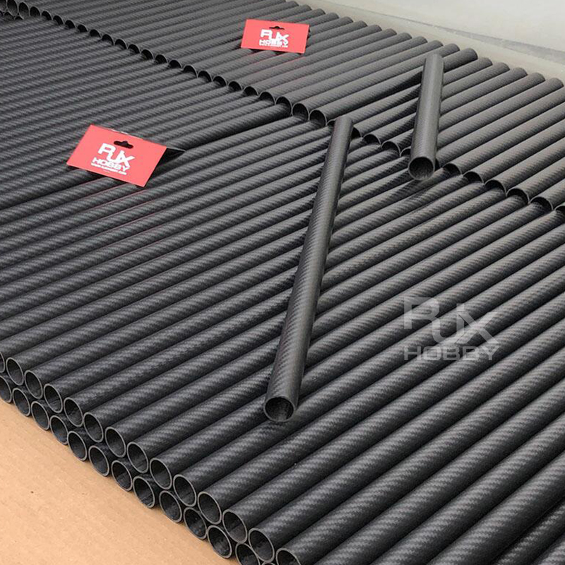 RJXHOBBY 3K Carbon Fiber Round Tube 1000mm (OD:31-40mm)