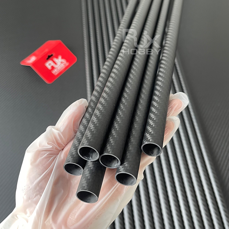 RJXHOBBY 3K Carbon Fiber Round Tube 1500mm (OD:8-25mm)