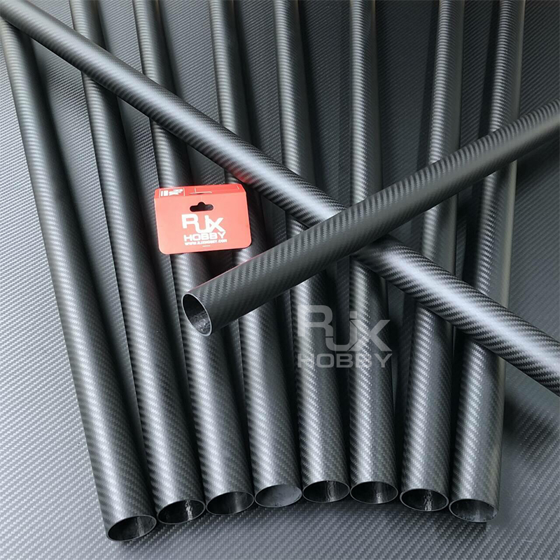 RJXHOBBY 3K Carbon Fiber Round Tube 1000mm (OD:31-40mm)