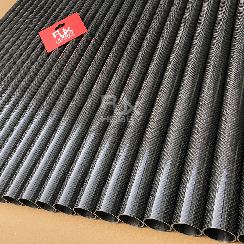 RJXHOBBY 3K Carbon Fiber Round Tube 1000mm (OD:31-40mm)