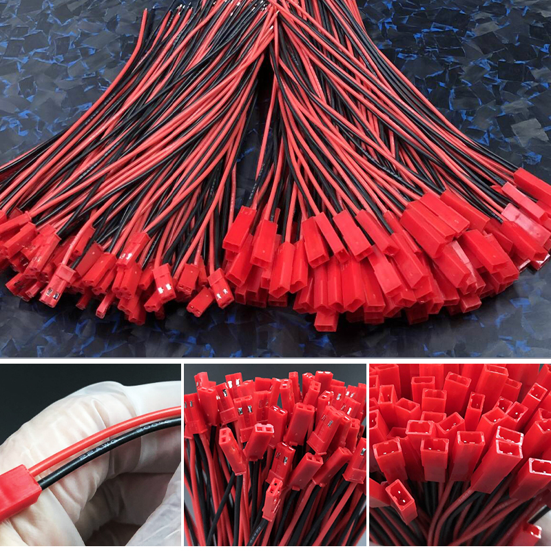 RJX 22 AWG  Silicone JST Plug Connector 2 Pin Male Female Plug Connector Cable Wire for LED Lamp Strip RC Toys Battery