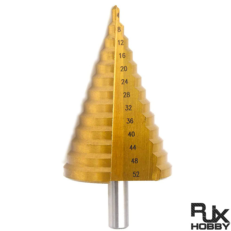 RJX 4-52mm HSS 6542 Titanium Coated Metal Step Drill Bit Cut Tool Set High Speed Steel Hole Cutter Cone Center Drill